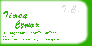 timea czmor business card